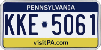 PA license plate KKE5061