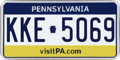PA license plate KKE5069