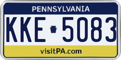 PA license plate KKE5083