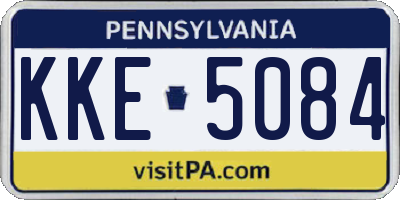 PA license plate KKE5084