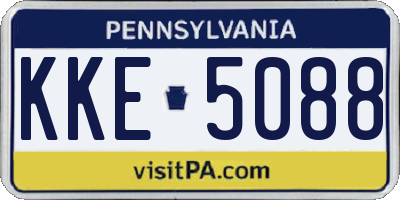 PA license plate KKE5088