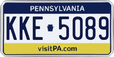 PA license plate KKE5089