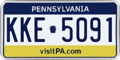 PA license plate KKE5091