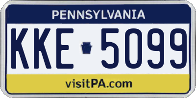 PA license plate KKE5099