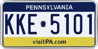 PA license plate KKE5101