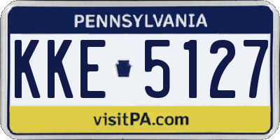 PA license plate KKE5127