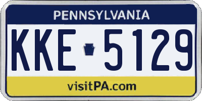 PA license plate KKE5129