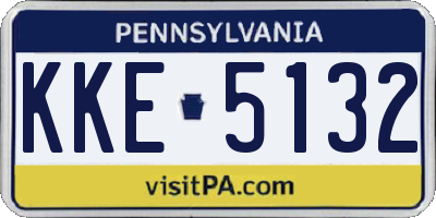 PA license plate KKE5132