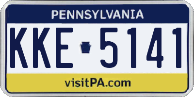 PA license plate KKE5141