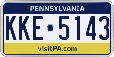 PA license plate KKE5143