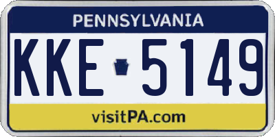 PA license plate KKE5149