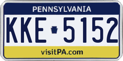 PA license plate KKE5152