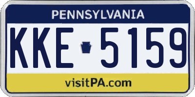 PA license plate KKE5159