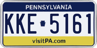 PA license plate KKE5161