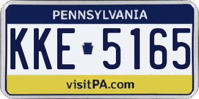 PA license plate KKE5165