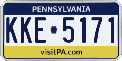 PA license plate KKE5171