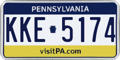 PA license plate KKE5174