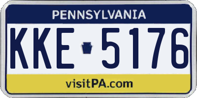 PA license plate KKE5176