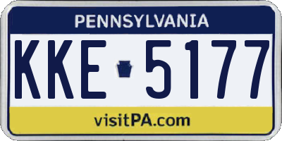 PA license plate KKE5177