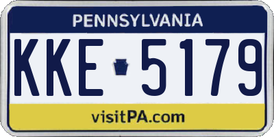 PA license plate KKE5179