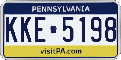 PA license plate KKE5198