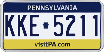 PA license plate KKE5211