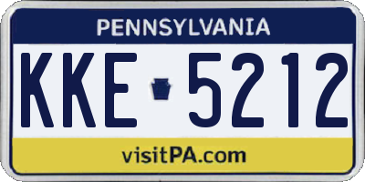 PA license plate KKE5212