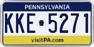 PA license plate KKE5271