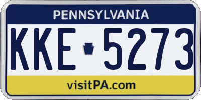 PA license plate KKE5273