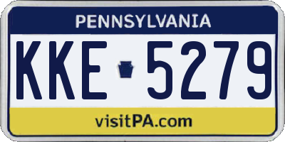 PA license plate KKE5279