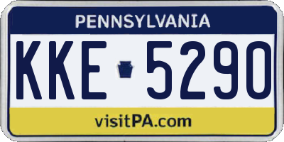 PA license plate KKE5290