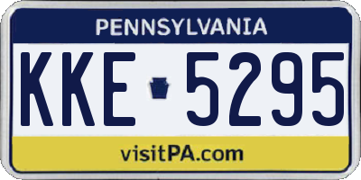PA license plate KKE5295