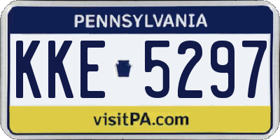 PA license plate KKE5297