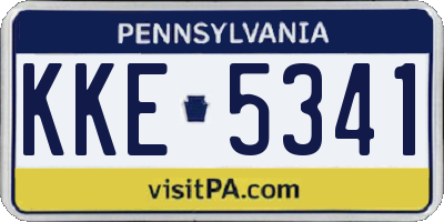 PA license plate KKE5341