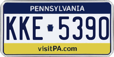 PA license plate KKE5390