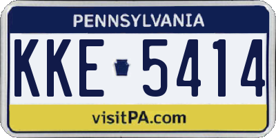 PA license plate KKE5414
