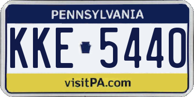 PA license plate KKE5440