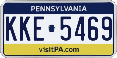 PA license plate KKE5469