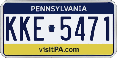 PA license plate KKE5471