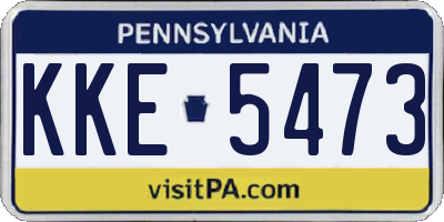 PA license plate KKE5473