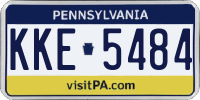 PA license plate KKE5484