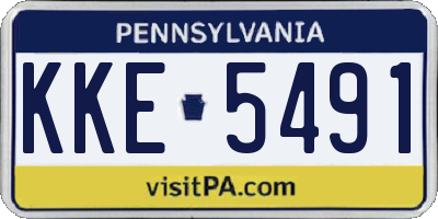 PA license plate KKE5491