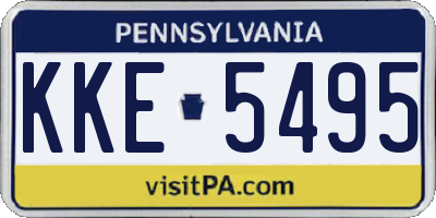 PA license plate KKE5495