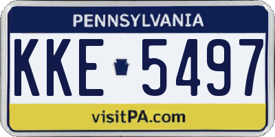 PA license plate KKE5497