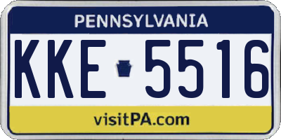 PA license plate KKE5516