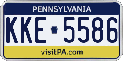 PA license plate KKE5586