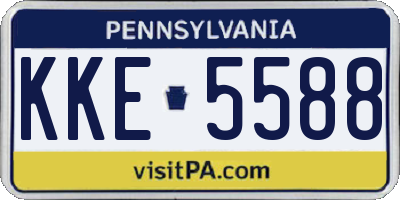 PA license plate KKE5588