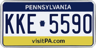PA license plate KKE5590