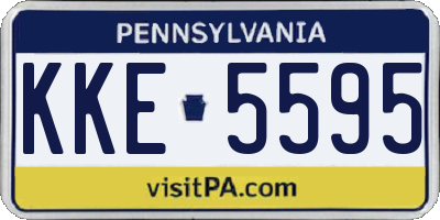 PA license plate KKE5595