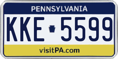 PA license plate KKE5599
